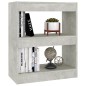 vidaXL Estantería/divisor de espacios gris hormigón 60x30x72 cm vidaXL Estantería/divisor de espacios gris hormigón 60x30x72 cm