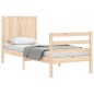 vidaXL Estructura de cama individual con cabecero madera maciza vidaXL Estructura de cama individual con cabecero madera maciza