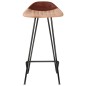vidaXL Taburetes de cocina 2 unidades cuero auténtico marrón vidaXL Taburetes de cocina 2 unidades cuero auténtico marrón