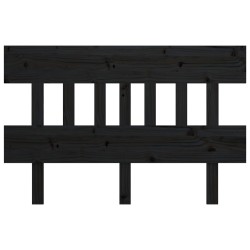 vidaXL Cabecero de cama madera maciza de pino negro 183,5x3x81 cm