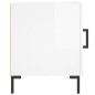 vidaXL Mesita de noche madera de ingeniería blanco brillo 40x40x50 cm vidaXL Mesita de noche madera de ingeniería blanco brillo 40x40x50 cm