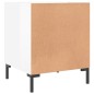 vidaXL Mesita de noche madera de ingeniería blanco brillo 40x40x50 cm vidaXL Mesita de noche madera de ingeniería blanco brillo 40x40x50 cm