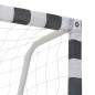 vidaXL Portería de fútbol de metal blanco y negro 300x160x90 cm vidaXL Portería de fútbol de metal blanco y negro 300x160x90 cm