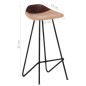 vidaXL Taburetes de cocina 2 unidades cuero auténtico marrón vidaXL Taburetes de cocina 2 unidades cuero auténtico marrón