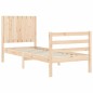 vidaXL Estructura de cama individual con cabecero madera maciza vidaXL Estructura de cama individual con cabecero madera maciza