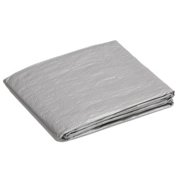 vidaXL Lona HDPE gris 90 g/m² 8x10 m