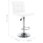 vidaXL Taburetes de cocina 2 unidades cuero sintético blanco vidaXL Taburetes de cocina 2 unidades cuero sintético blanco