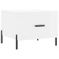 vidaXL Mesa de centro madera de ingeniería brillo blanco 50x50x40 cm