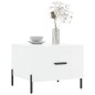 vidaXL Mesa de centro madera de ingeniería brillo blanco 50x50x40 cm