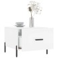 vidaXL Mesa de centro madera de ingeniería brillo blanco 50x50x40 cm