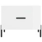 vidaXL Mesa de centro madera de ingeniería brillo blanco 50x50x40 cm