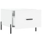 vidaXL Mesa de centro madera de ingeniería brillo blanco 50x50x40 cm