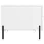 vidaXL Mesa de centro madera de ingeniería brillo blanco 50x50x40 cm