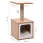 vidaXL Rascador para gatos con alfombra rascadora de sisal 62 cm vidaXL Rascador para gatos con alfombra rascadora de sisal 62 cm