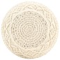 vidaXL Puf de macramé hecho a mano algodón 45x30 cm vidaXL Puf de macramé hecho a mano algodón 45x30 cm