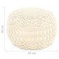 vidaXL Puf de macramé hecho a mano algodón 45x30 cm vidaXL Puf de macramé hecho a mano algodón 45x30 cm