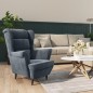 vidaXL Sillón de terciopelo gris oscuro