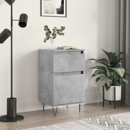 vidaXL Aparador madera de ingeniería gris hormigón 40x35x70 cm