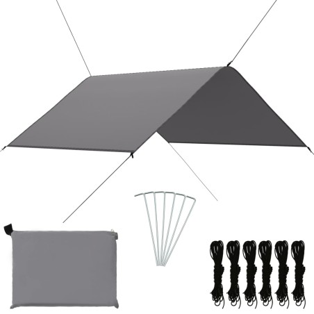 vidaXL Lona de exterior gris 3x2,85 m