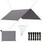 vidaXL Lona de exterior gris 3x2,85 m vidaXL Lona de exterior gris 3x2,85 m