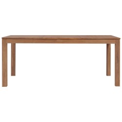 vidaXL Mesa de comedor madera teca maciza acabado natural 180x90x76 cm