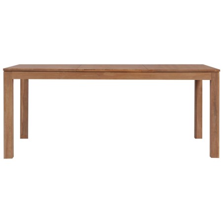 vidaXL Mesa de comedor madera teca maciza acabado natural 180x90x76 cm