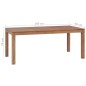 vidaXL Mesa de comedor madera teca maciza acabado natural 180x90x76 cm vidaXL Mesa de comedor madera teca maciza acabado natural 180x90x76 cm