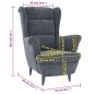 vidaXL Sillón de terciopelo gris oscuro