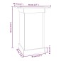 vidaXL Soporte para plantas madera maciza de pino 40x40x60 cm vidaXL Soporte para plantas madera maciza de pino 40x40x60 cm