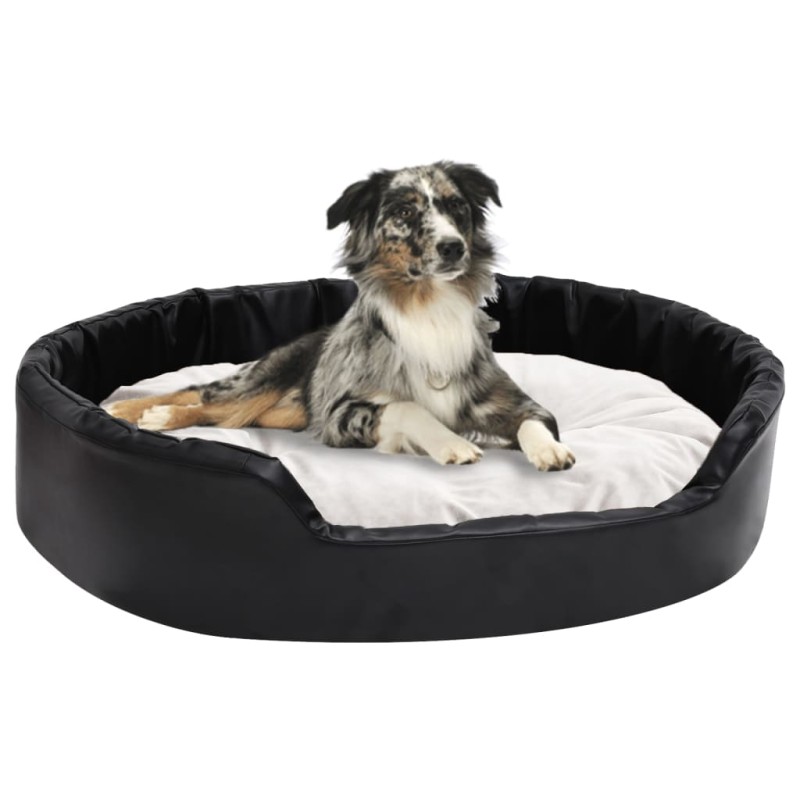 vidaXL Cama para perros felpa y cuero sintético beige 90x79x20 cm vidaXL Cama para perros felpa y cuero sintético beige 90x79x20 cm