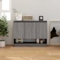 vidaXL Aparador de madera de ingeniería gris Sonoma 97x31x75 cm