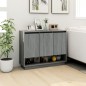 vidaXL Aparador de madera de ingeniería gris Sonoma 97x31x75 cm