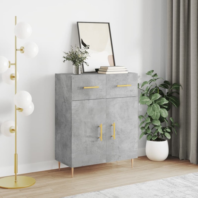 vidaXL Aparador de madera de ingeniería gris hormigón 69,5x34x90 cm vidaXL Aparador de madera de ingeniería gris hormigón 69,5x34x90 cm