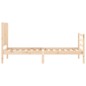 vidaXL Estructura de cama individual con cabecero madera maciza vidaXL Estructura de cama individual con cabecero madera maciza