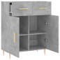 vidaXL Aparador de madera de ingeniería gris hormigón 69,5x34x90 cm vidaXL Aparador de madera de ingeniería gris hormigón 69,5x34x90 cm