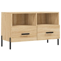 vidaXL Mueble para TV madera contrachapada roble ahumado 80x36x50 cm