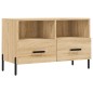 vidaXL Mueble para TV madera contrachapada roble ahumado 80x36x50 cm vidaXL Mueble para TV madera contrachapada roble ahumado 80x36x50 cm