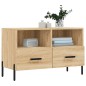 vidaXL Mueble para TV madera contrachapada roble ahumado 80x36x50 cm vidaXL Mueble para TV madera contrachapada roble ahumado 80x36x50 cm