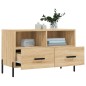 vidaXL Mueble para TV madera contrachapada roble ahumado 80x36x50 cm vidaXL Mueble para TV madera contrachapada roble ahumado 80x36x50 cm