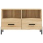 vidaXL Mueble para TV madera contrachapada roble ahumado 80x36x50 cm vidaXL Mueble para TV madera contrachapada roble ahumado 80x36x50 cm