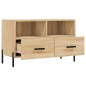 vidaXL Mueble para TV madera contrachapada roble ahumado 80x36x50 cm vidaXL Mueble para TV madera contrachapada roble ahumado 80x36x50 cm