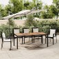 vidaXL Mesa de jardín ratán PE negro y superficie madera maciza acacia vidaXL Mesa de jardín ratán PE negro y superficie madera maciza acacia