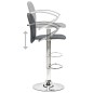 vidaXL Taburetes de cocina 2 unidades cuero sintético gris vidaXL Taburetes de cocina 2 unidades cuero sintético gris