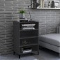 vidaXL Aparador de madera contrachapada gris brillante 57x35x90 cm vidaXL Aparador de madera contrachapada gris brillante 57x35x90 cm