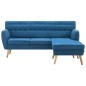 vidaXL Sofá con forma de L tapizado tela azul 171,5x138x81,5 cm vidaXL Sofá con forma de L tapizado tela azul 171,5x138x81,5 cm