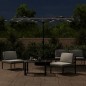 vidaXL Sombrilla doble con luces LED antracita 316x240 cm vidaXL Sombrilla doble con luces LED antracita 316x240 cm