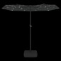 vidaXL Sombrilla doble con luces LED antracita 316x240 cm vidaXL Sombrilla doble con luces LED antracita 316x240 cm