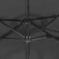 vidaXL Sombrilla doble con luces LED antracita 316x240 cm vidaXL Sombrilla doble con luces LED antracita 316x240 cm