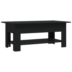 vidaXL Mesa de centro madera de ingeniería negra 102x55x42 cm