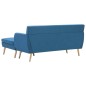 vidaXL Sofá con forma de L tapizado tela azul 171,5x138x81,5 cm vidaXL Sofá con forma de L tapizado tela azul 171,5x138x81,5 cm